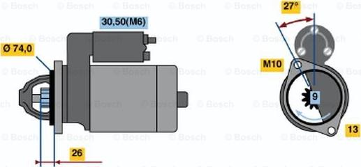 BOSCH 0 001 115 031 - Starter autospares.lv