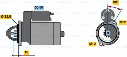 BOSCH 0 001 110 136 - Starter autospares.lv