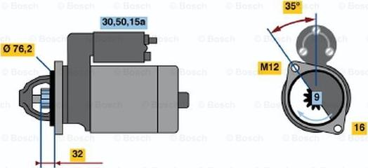 BOSCH 0 001 110 100 - Starter autospares.lv