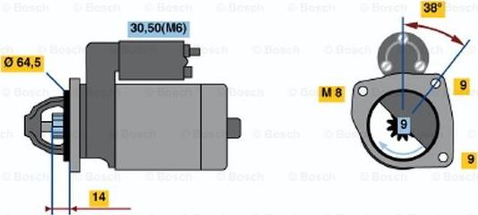 BOSCH 0 001 113 006 - Starter autospares.lv