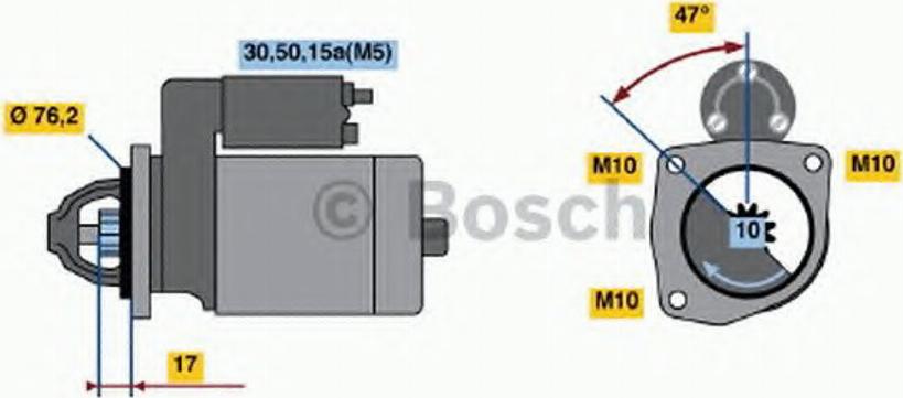 BOSCH 0001112037 - Starter autospares.lv