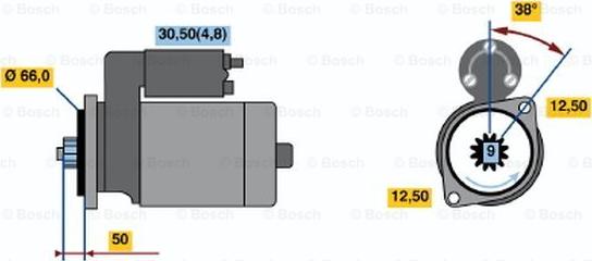 BOSCH 0 001 124 026 - Starter autospares.lv