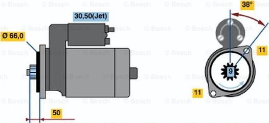 BOSCH 0 001 124 022 - Starter autospares.lv