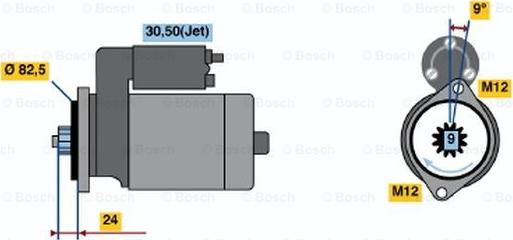 BOSCH 0 001 125 511 - Starter autospares.lv