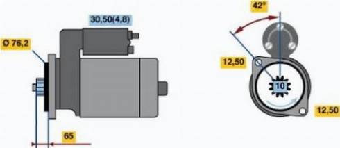 BOSCH 0 001 123 015 - Starter autospares.lv