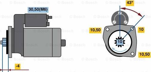 BOSCH 0 001 121 427 - Starter autospares.lv