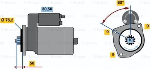 BOSCH 0 001 125 031 - Starter autospares.lv