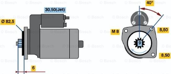 BOSCH 0 001 121 030 - Starter autospares.lv