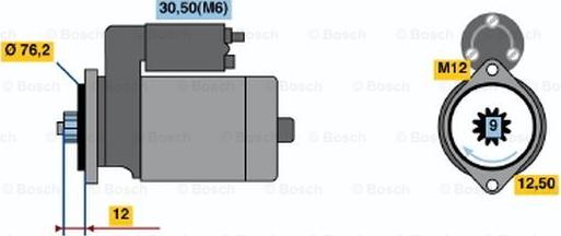 BOSCH 0 001 123 002 - Starter autospares.lv