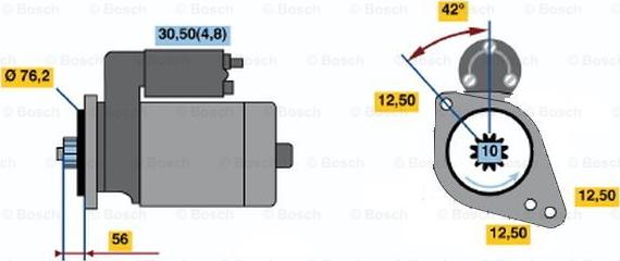 BOSCH 0 001 123 012 - Starter autospares.lv