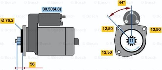 BOSCH 0 001 123 028 - Starter autospares.lv