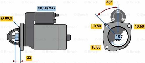 BOSCH 0 001 369 106 - Starter autospares.lv