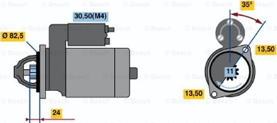 BOSCH 0 001 367 013 - Starter autospares.lv