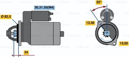 BOSCH 0 001 368 046 - Starter autospares.lv