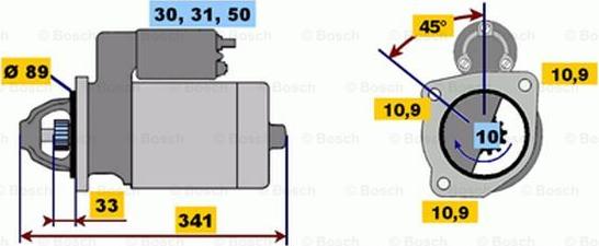 BOSCH 0 001 368 064 - Starter autospares.lv