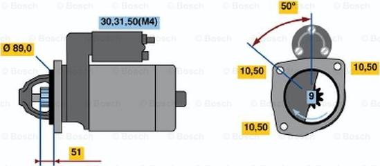 BOSCH 0 001 368 061 - Starter autospares.lv