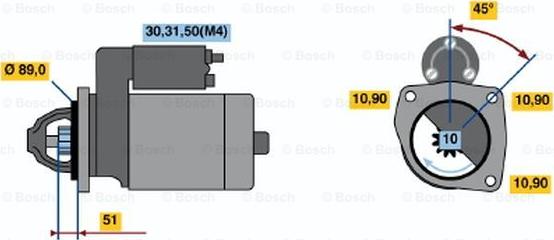 BOSCH 0 001 368 067 - Starter autospares.lv