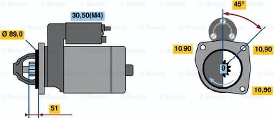 BOSCH 0 001 368 002 - Starter autospares.lv