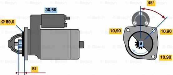 BOSCH 0 001 368 021 - Starter autospares.lv