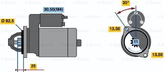 BOSCH 0 001 368 071 - Starter autospares.lv