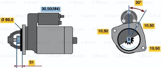 BOSCH 0 001 362 051 - Starter autospares.lv