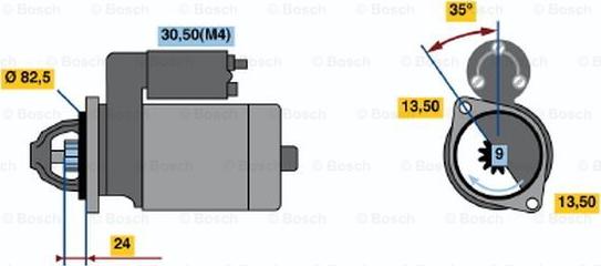 BOSCH 0 001 362 076 - Starter autospares.lv