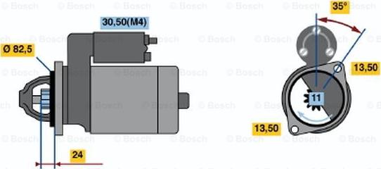 BOSCH 0 001 362 303 - Starter autospares.lv