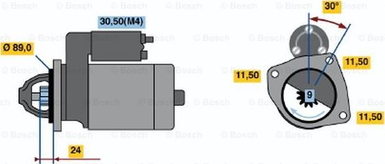 BOSCH 0 001 362 314 - Starter autospares.lv