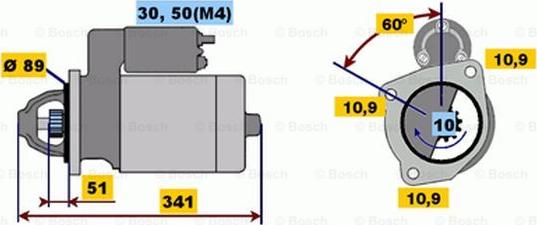 BOSCH 0 001 367 066 - Starter autospares.lv