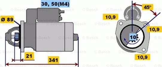 BOSCH 0 001 367 063 - Starter autospares.lv