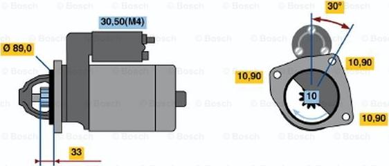 BOSCH 0 001 368 040 - Starter autospares.lv