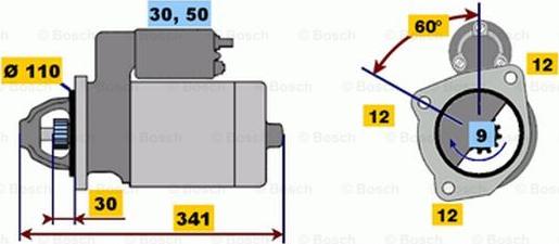 BOSCH 0 001 367 082 - Starter autospares.lv