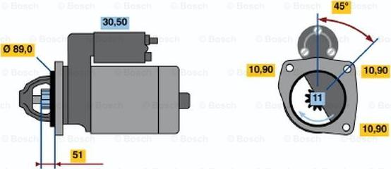 BOSCH 0 001 367 032 - Starter autospares.lv