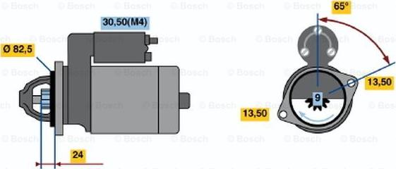 BOSCH 0 001 367 021 - Starter autospares.lv