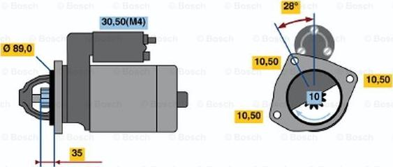 BOSCH 0 001 367 071 - Starter autospares.lv