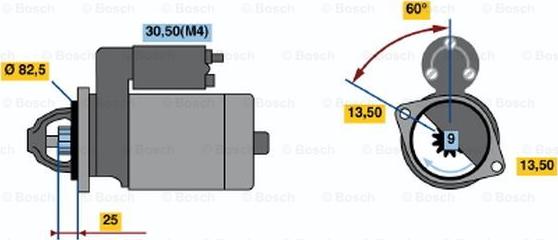 BOSCH 0 001 314 017 - Starter autospares.lv