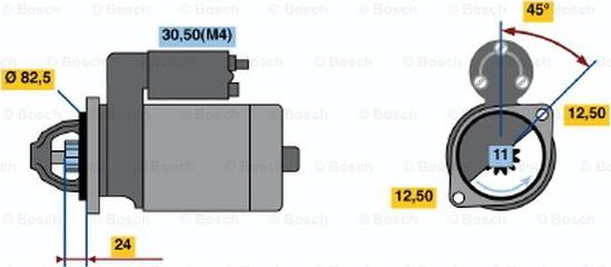 BOSCH 0 001 315 002 - Starter autospares.lv