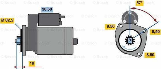 BOSCH 0 001 312 108 - Starter autospares.lv