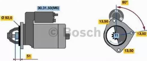 BOSCH 0 001 371 119 - Starter autospares.lv