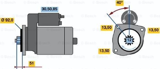 BOSCH 0 001 241 005 - Starter autospares.lv