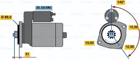 BOSCH 0 001 241 008 - Starter autospares.lv