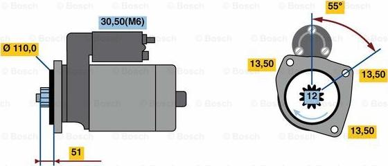 BOSCH 0 001 241 119 - Starter autospares.lv