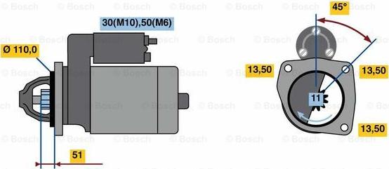 BOSCH 0 001 263 018 - Starter autospares.lv