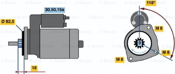 BOSCH 0 001 208 711 - Starter autospares.lv