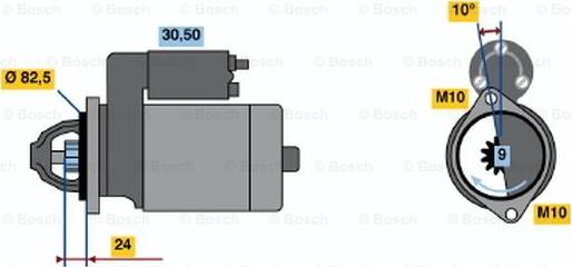 BOSCH 0 001 219 008 - Starter autospares.lv