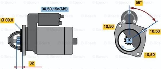 BOSCH 0 001 211 513 - Starter autospares.lv