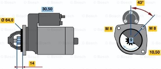 BOSCH 0 001 211 536 - Starter autospares.lv