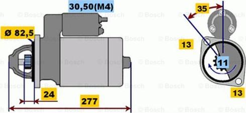 BOSCH 0 001 218 142 - Starter autospares.lv