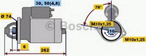 BOSCH 0001218166 - Starter autospares.lv