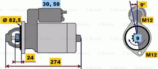 BOSCH 0 001 218 111 - Starter autospares.lv